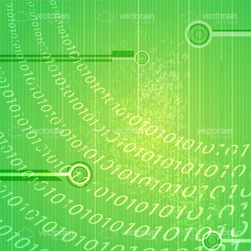 Abstract Technology Background with Binary Pattern